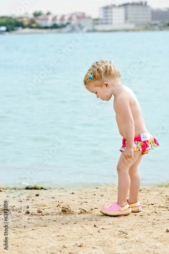 Photo: toddler girl on the beach toddler girl on the beach