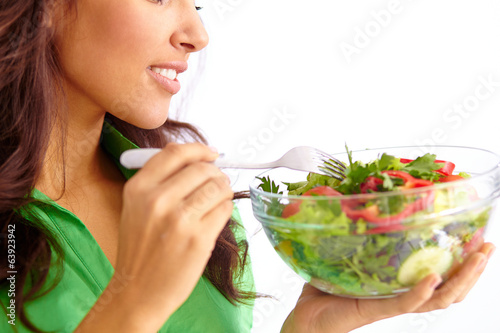 Photo: Eating salad Eating salad