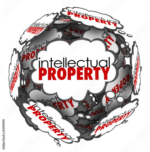 Illustration: Intellectual Property Thought Clouds Creative Ideas Protected Co Intellectual Property Thought Clouds Creative Ideas Protected Co