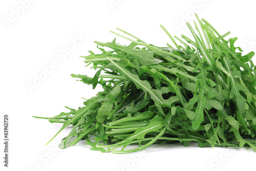 Photo: Ruccola leaves in closeup. Ruccola leaves in closeup.