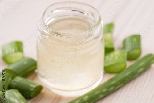 Photo: aloe vera juice with fresh leaves aloe vera juice with fresh leaves
