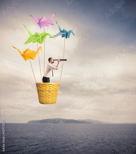 Photo: Businessman looking for new business Businessman looking for new business