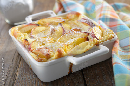 Photo: Peach clafoutis Peach clafoutis