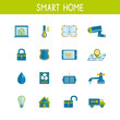 Smart Home Automation Technology Icons Set Smart Home Automation Technology Icons Set