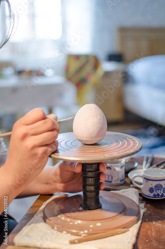 Photo: Painting Easter eggs Painting Easter eggs