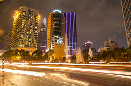 Photo: Night Urban City , Ho Chi Minh City, Vietnam Night Urban City , Ho Chi Minh City, Vietnam