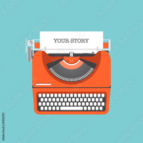 Vector: Share your story flat illustration Share your story flat illustration