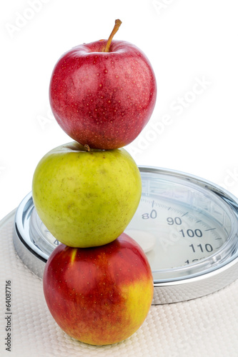 Photo: Äpfel auf einer Waage Äpfel auf einer Waage