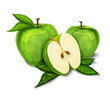 Green natural organic apple fruit Green natural organic apple fruit