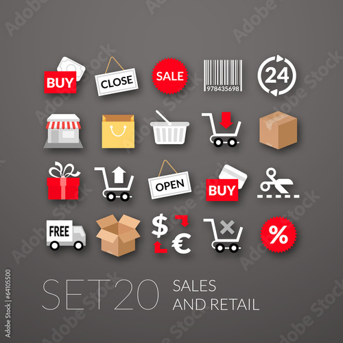Vector: Flat icons set 20 Flat icons set 20