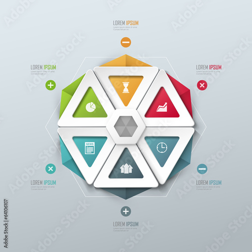 Vector: Vector template for infographic or web design Vector template for infographic or web design