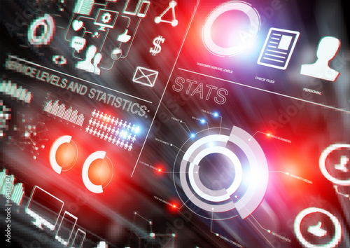 Illustration: Data Research Background Data Research Background