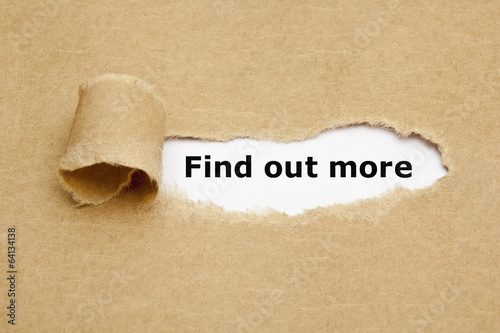 Photo: Find out more Torn Paper Concept Find out more Torn Paper Concept