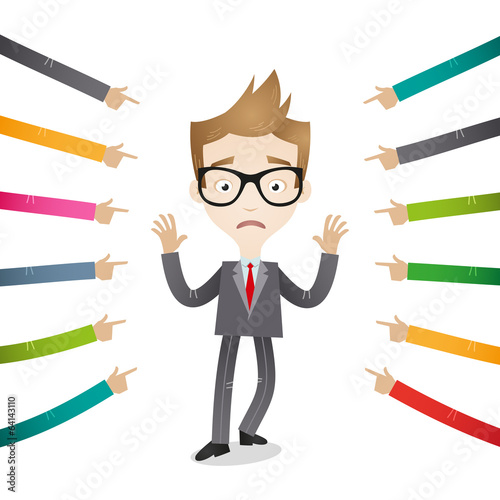 Vector: Busted, guilty, man, pointing hands Busted, guilty, man, pointing hands