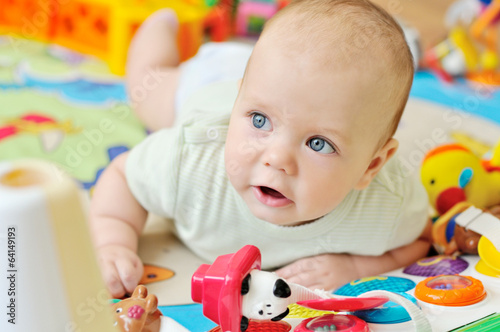 Photo: baby on the playmat baby on the playmat