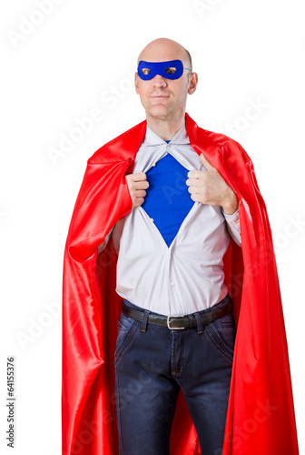 Photo: man acting like a super hero man acting like a super hero