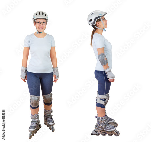 Photo: woman roller skating woman roller skating