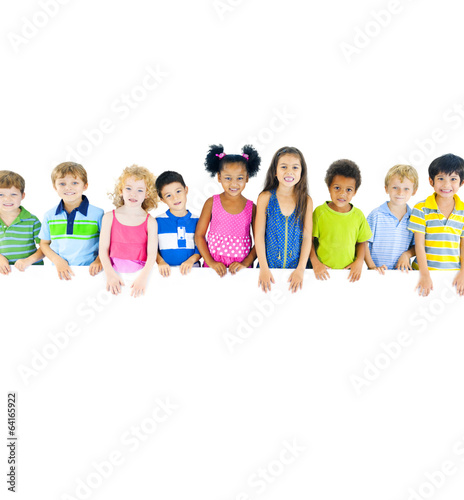 Photo: Large Group of People Holding Board Large Group of People Holding Board