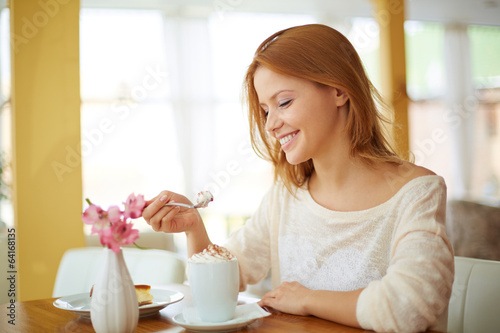 Photo: Eating dessert Eating dessert
