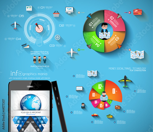 Vector: Timeline Infographic design template Flast Style Timeline Infographic design template Flast Style