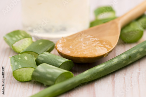 Photo: aloe vera juice with fresh leaves aloe vera juice with fresh leaves