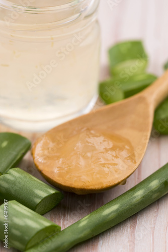 Photo: aloe vera juice with fresh leaves aloe vera juice with fresh leaves