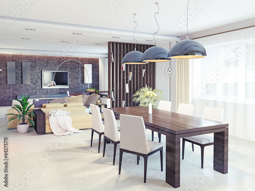 Illustration: modern interior. modern interior.