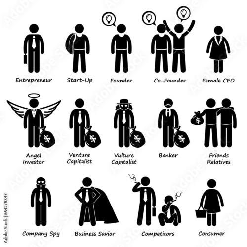 Vector: Business Entrepreneur Investors and Competitors Cliparts Business Entrepreneur Investors and Competitors Cliparts