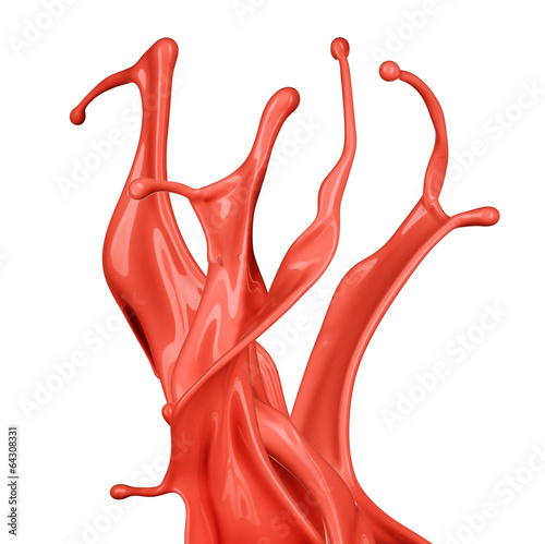 Photo: Isolated shot of paint splashing Isolated shot of paint splashing