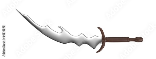 Illustration: realistic 3d render of sword realistic 3d render of sword