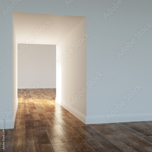 Illustration: Empty room in a modern house version 2 Empty room in a modern house version 2