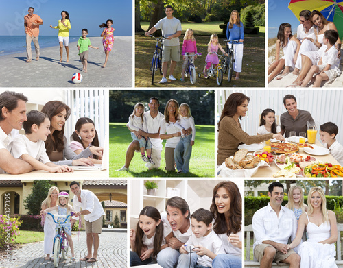 Photo: Montage Happy Families Parents & Children Lifestyle Montage Happy Families Parents & Children Lifestyle