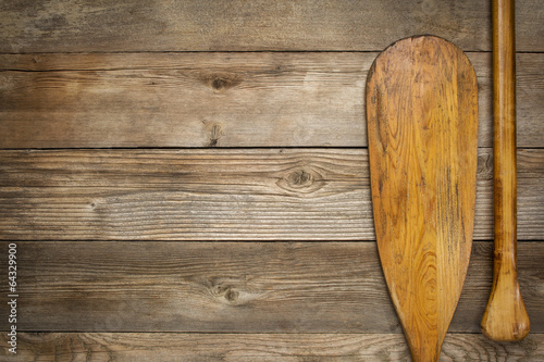 Photo: blade and grip of canoe paddle blade and grip of canoe paddle
