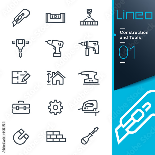 Vector: Lineo - Construction and Tools outline icons Lineo - Construction and Tools outline icons