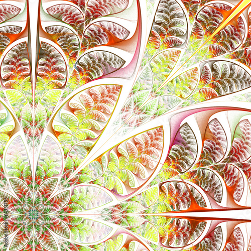Illustration: Diagonal symmetric pattern of the leaves in brown. Collection - Diagonal symmetric pattern of the leaves in brown. Collection -