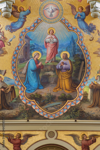 Photo: Vienna - Holy Family. Big fresco from Carmelites church Vienna - Holy Family. Big fresco from Carmelites church