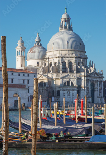 Photo: Venice - Santa Maria della Salute church and gondolas Venice - Santa Maria della Salute church and gondolas