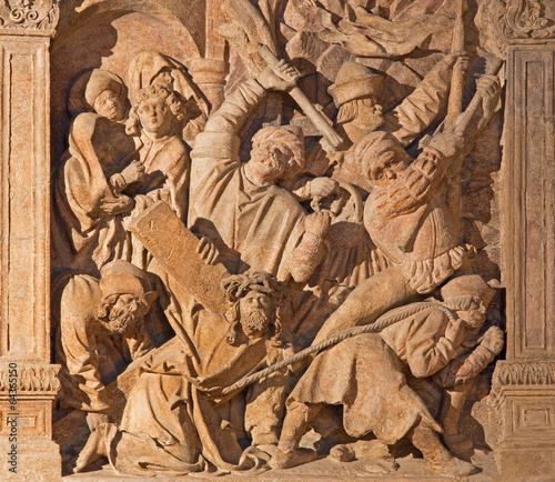 Photo: Vienna - reliefs of Jesus under cross from cathedral Vienna - reliefs of Jesus under cross from cathedral