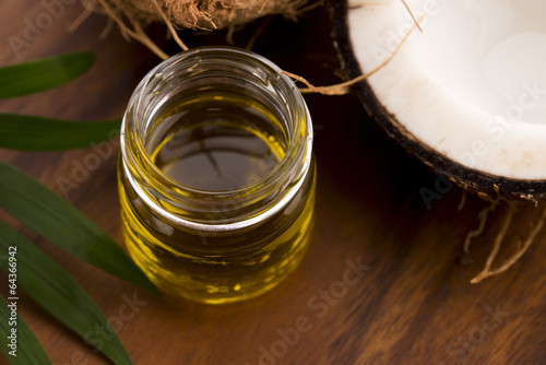 Photo: Coconut and coconut oil Coconut and coconut oil