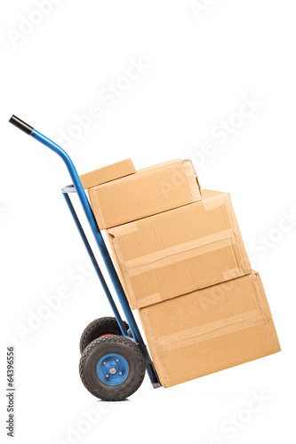 Photo: Hand truck full of boxes Hand truck full of boxes