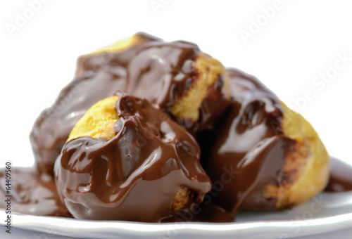 Photo: Profiteroles with chocolate cream Profiteroles with chocolate cream