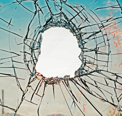 Photo: blood on glass blood on glass