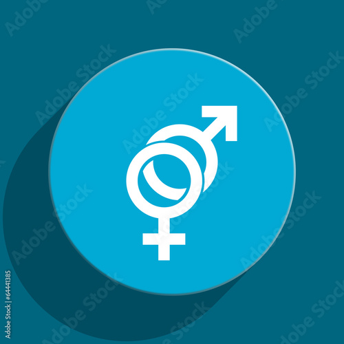 Illustration: sex blue flat web icon sex blue flat web icon