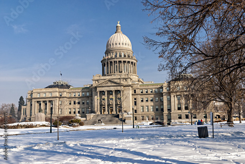 Photo: City park with snow and the Capital in Boise Idaho City park with snow and the Capital in Boise Idaho