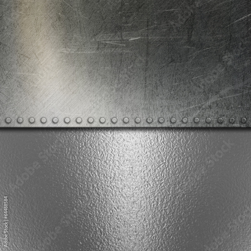 Illustration: Grunge brushed metal and chrome background Grunge brushed metal and chrome background