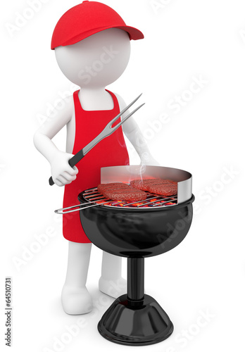 Illustration: Männchen am Grill Männchen am Grill
