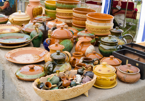 Photo: handmade ceramic clay ware souvenirs street market handmade ceramic clay ware souvenirs street market