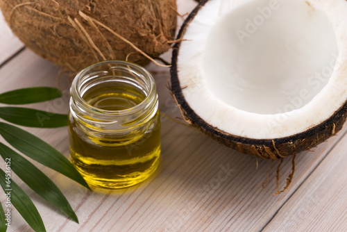 Photo: Coconut and coconut oil Coconut and coconut oil