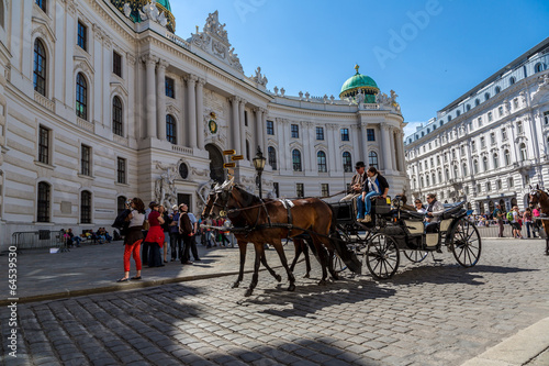 Photo: Horse-drawn Carriage in Vienna at the famous Stephansdom Cathedr Horse-drawn Carriage in Vienna at the famous Stephansdom Cathedr