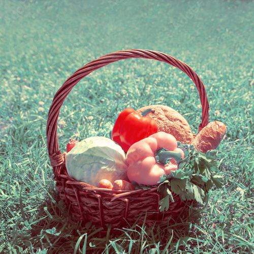 Photo: Organic food background Organic food background